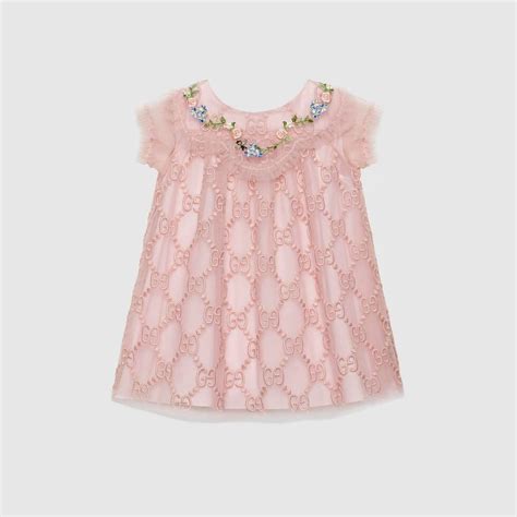 gucci babydoll pink dress|newborn baby wearing gucci.